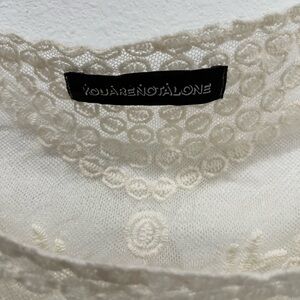 You Are Not Alone Cream Lace Mini Dress